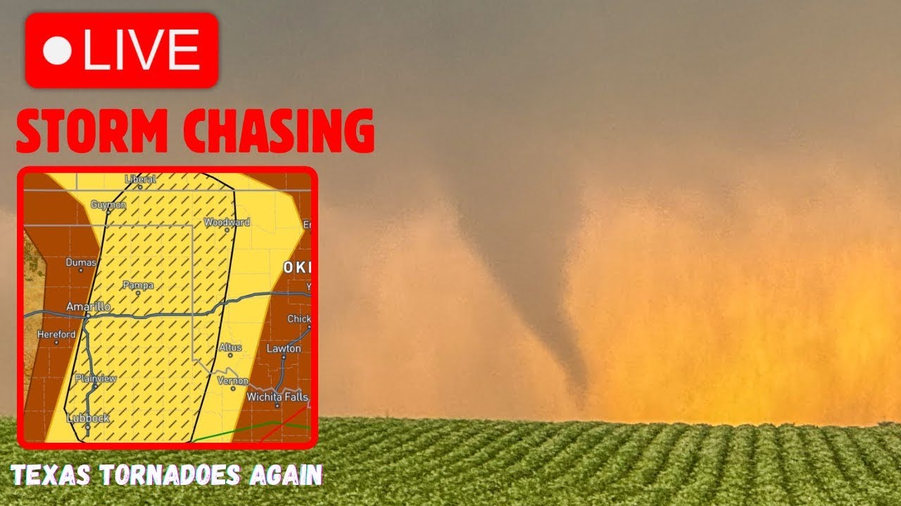 LIVE STORM CHASER: HUNTING DOWN TORNADOES IN TEXAS (Probably Destroying ...
