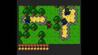 Zombies laying waste in Atari 8bit game The Monk for Abbuc 2016 compo