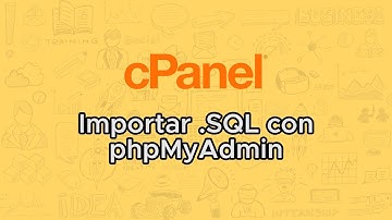 Como importar archivos SQL con phpMyAdmin