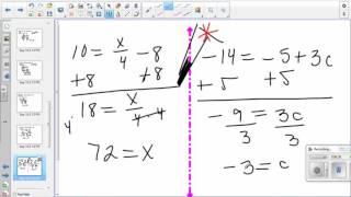 7th Grade Lesson 2 1 Solving Two Step Equations
