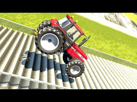Stairs Jumps Down #1 – BeamNG Drive Crashes