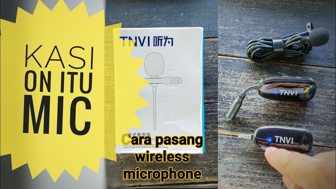 Cara pasang TNVI V1 wireless microphone Shorts YouTube