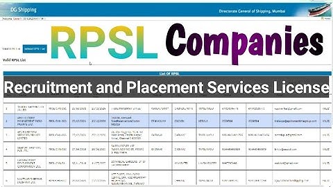 List of the RPSL Companies in India || Recruitment and Placement Services License