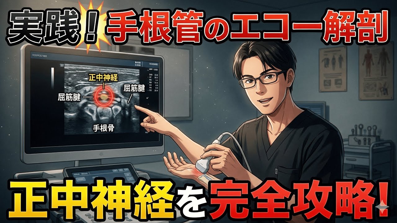実践！手根管レベルでの正中神経のエコー解剖