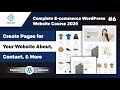 How to Create Essential Pages for a Fashion Website – Step-by-Step (2025) | About, Contact &amp; Shop