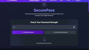 SecurePass |  Advanced Password Security powered by AI and ML : Live Demo