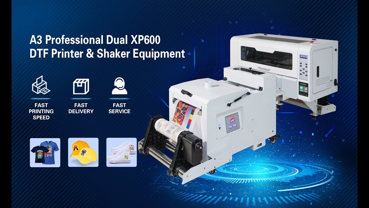 A3 300mm 2 Printhead XP600 DTF Printer for XP600
