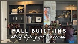 Fall Built-Ins | shelf styling for the season