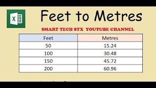 How To Convert Feet To Meter In Excel Smart Tech Stx