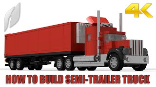 How to Build a Small Lego Semi-trailer Truck (MOC - 4K)