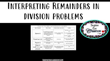 Interpreting Remainders in Division Problems
