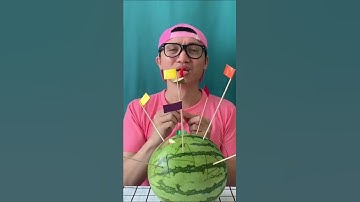 ĂN ỚT HAY LÀ DƯA HẤU HARU CHƠI GAME DƯA HẤU MUỐN KHÓC WATERMELON GAME #asmr #mukbang #kids