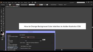 How to Change Background Color interface in Adobe Illustrator CS6