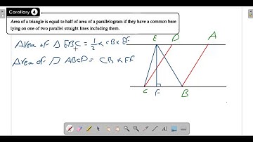 Equality of The areas of two parallelograms