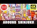 [4K 360°] Walking Around Shinjuku Station, Tokyo || JAPAN 360