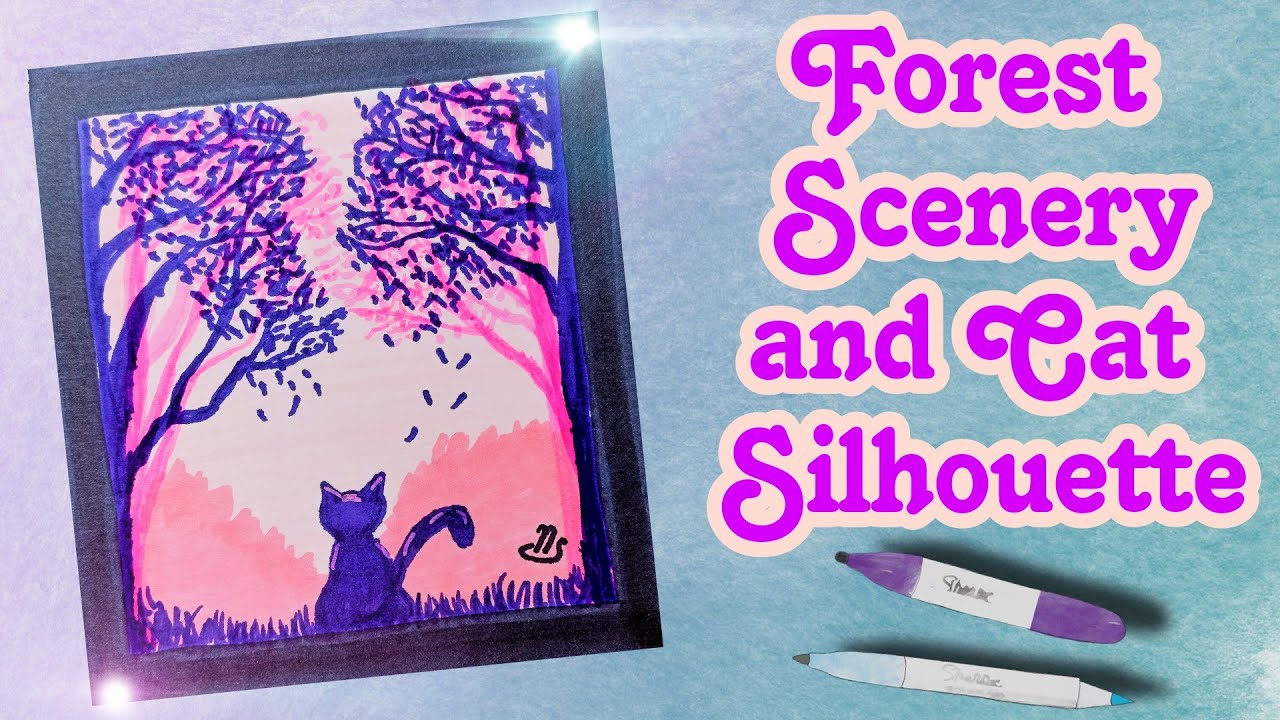 How To Draw Forest Scenery with Animal / @NajzlaArt - YouTube