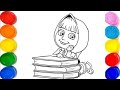 Cute naughty masha 🌈 Drawing, Painting and Coloring For Kids and Toddlers_ Easy Drawing