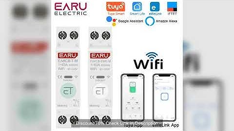 Tuya eWeLink WiFi Smart Circuit Breaker 1P+N 63A MCB Time Relay Switch Energy Meter kWh Voltage Curr