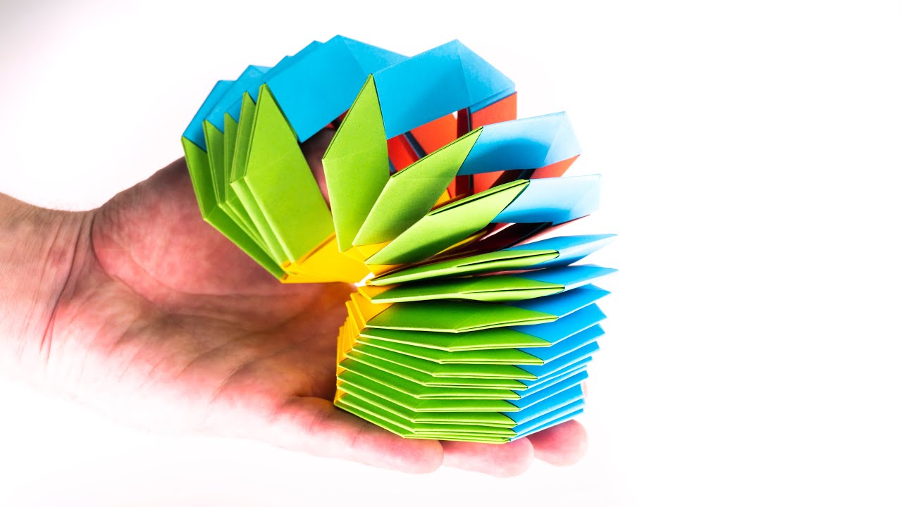 How to make Paper Slinky Spring - Antistress toy - YouTube