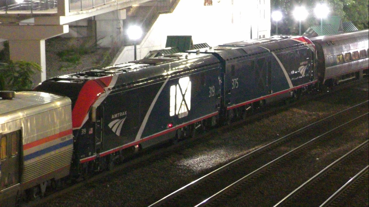 CSX P050/AMTK 50 w/ AMTK 517, AMTK 157, CDTX 6807, CDTX 6908, AMTK 319, & AMTK 375 in Lafayette, IN