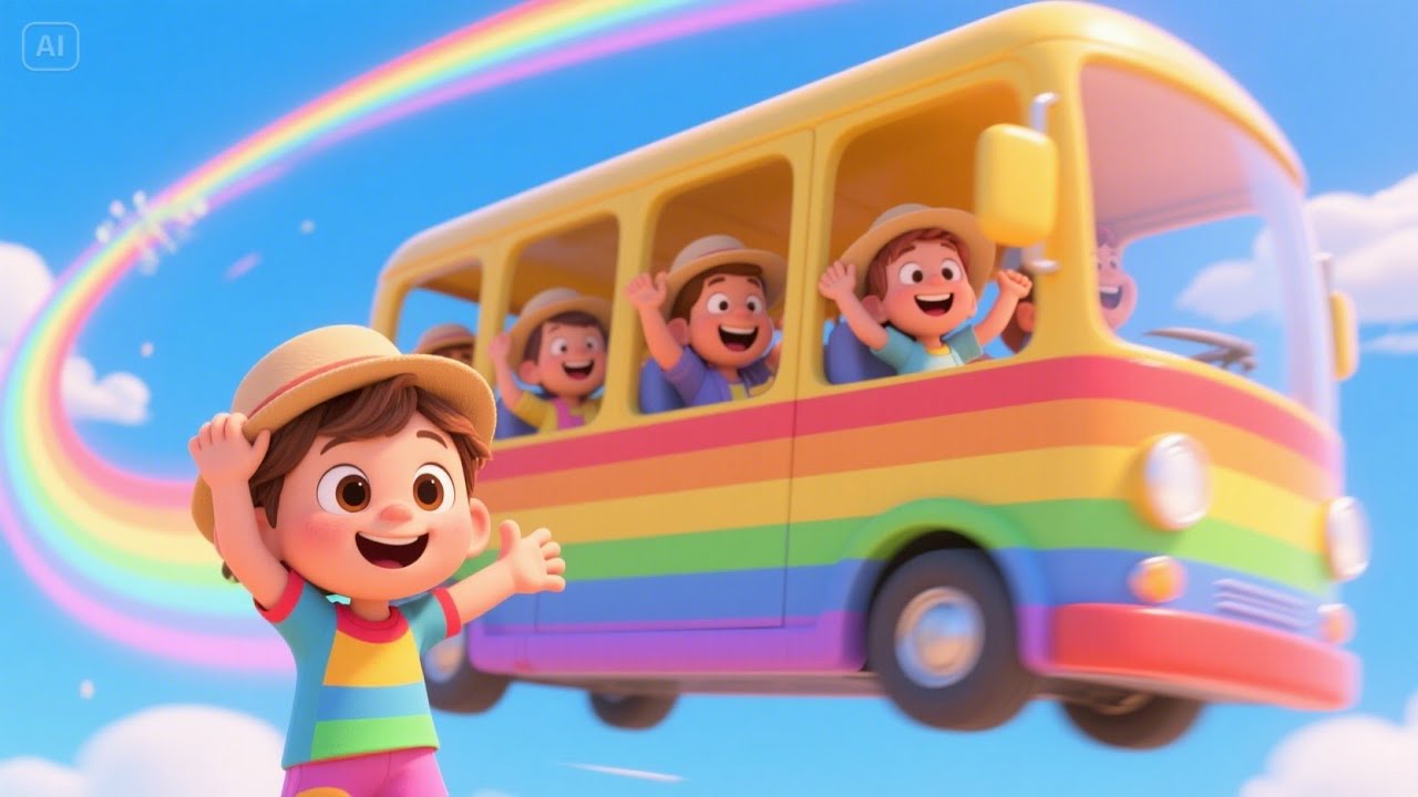 Magic Rainbow Bus — Spin and Sing! | Enchanting Bus Song for Toddlers | Fun Preschool Rhyme