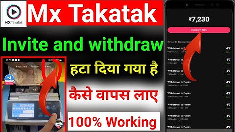 mx takatak referral problem | mx takatak withdrawal problem | mx takatak referral code not showing ?