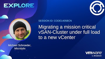 CODE1405BCN - Migrating a mission critical vSAN-Cluster under full load to a new vCenter