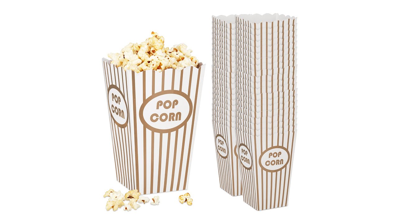 12 sacchetti bianchi per popcorn in carta kraft – contenitori per popcorn  per sacchetti per feste, feste di famiglia, cinema, feste di compleanno :  : Alimentari e cura della casa