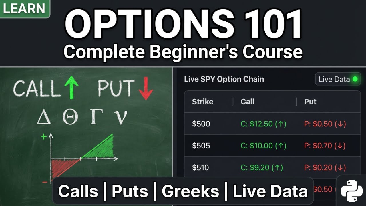 how to build a live options database in python – a... Options 101: Complete Beginner's Guide (Live Market Data) - YouTube