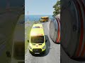 Car Ambulance Vs Giant Mine Pit Bollard Collision #toycars #carcrashsimulator #shorts #short #viral