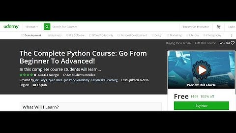 Udemy Coupon #3   The Complete Python Course Go From Beginner To Advanced!