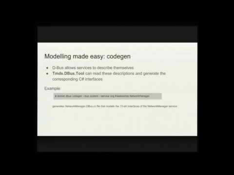 Tom Deseyn: Connecting .NET Core to D-Bus