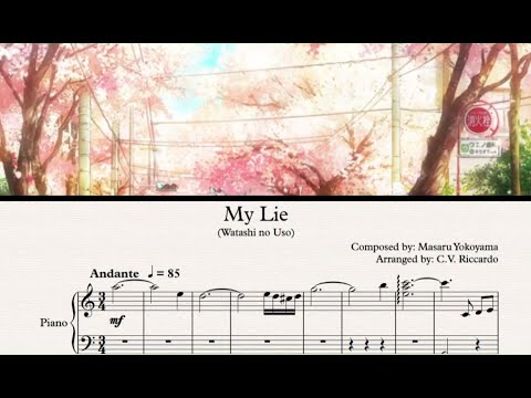 Free Music Sheet | My Lie (Watashi No Uso) - Your Lie In April Soundtrack