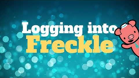 Logging into Freckle