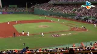 20130526 CPBL 獅 vs 犀牛 八下 蘇建榮 VS 林岳平 統一守備一場混亂 失3分