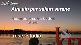 lirik lagu natal terbaik || Aini ain par salam sarane || from rosez studio