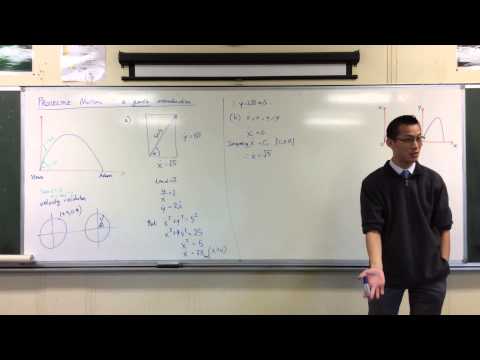 Projectile Motion: Simple Worked Example (2 of 4: Developing 4 Time Equations)