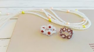 BEADED FLORAL RING| TUTORIAL|ROCHELLE MERCADO