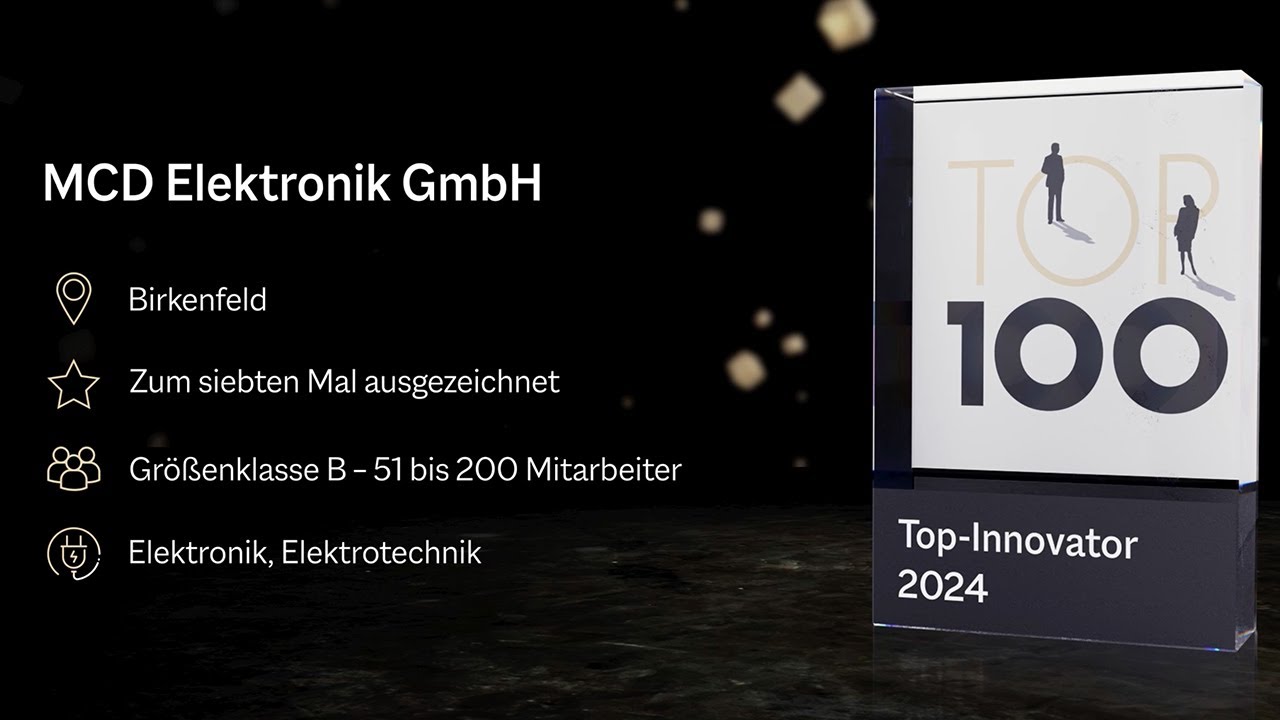 MCD Elektronik TOP 100 Innovator 2024