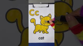 How to Color Cat | Book 001 (Letter Cc) | Fun Coloring for Kids