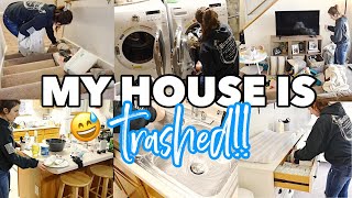 MY HOUSE IS TRASHED!! 😅 | EXTREME DISASTER HOUSE TRANSFORMATION | REAL LIFE SPEED CLEANING 2020