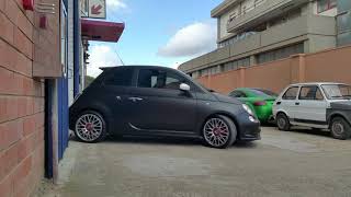 Abarth 500 wrapped matte black by Mr.Neon Matte Black Fiat 500 Abarth