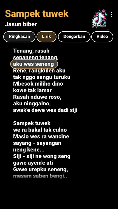 (Lirik google) Sampek tuwek - Jasun biber // tiktok version