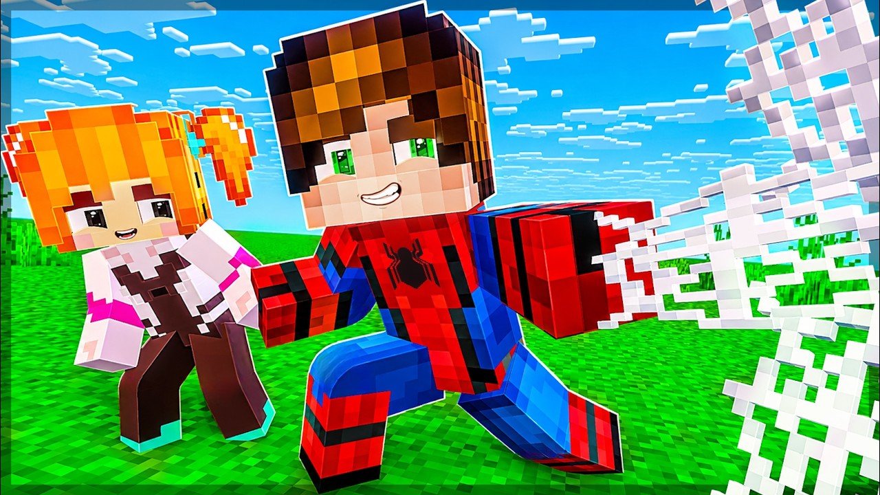 ÖRÜMCEK ADAM OLUP HER YERE AĞ ATTIK! 🕸️ - Minecraft