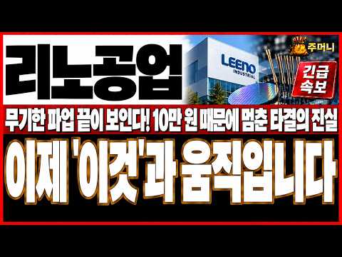 [리노공업 주가전망] 900만 원 상여금까지 타결 직전까지 갔다가 10만 원 때문에 파업타결이 멈춰있다?  340명 멈춘 진짜 이유