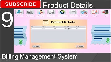 9. Billing Management System in java - Product Details Page (JFrame, Mysql Database, Netbeans IDE)