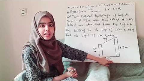 Real life problems related to pythagoras theorem Q4,5,6& 7 of exercise 10B of new syllabus book 2.