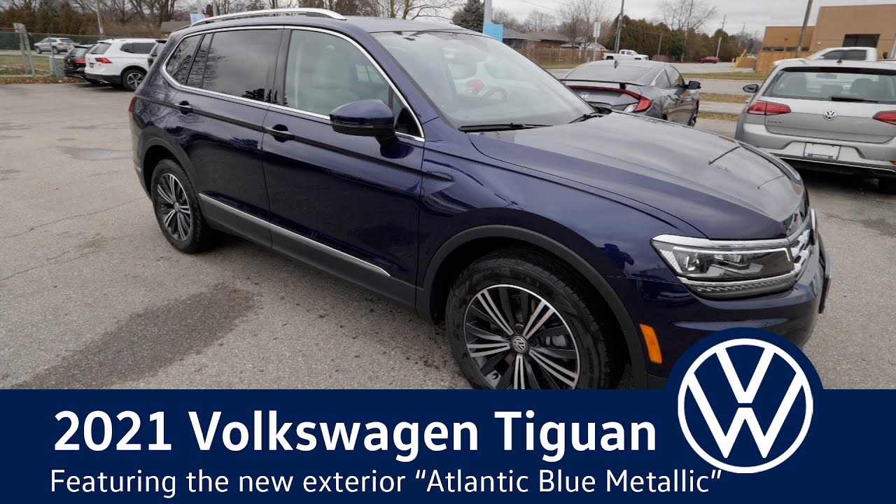 The Brand New 2021 Volkswagen Tiguan in Atlantic Blue Metallic YouTube