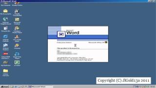 Microsoft Office XP running on Windows 98 Second Edition