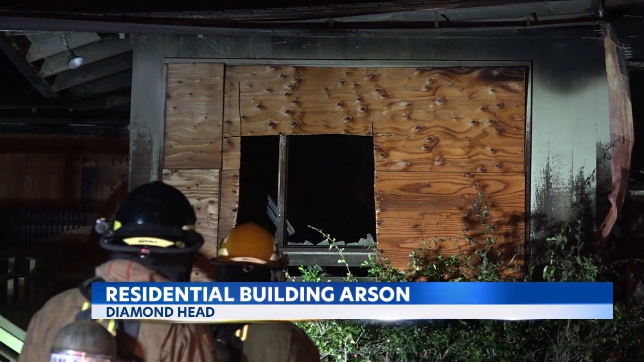Arson investigation underway after Diamond Head area house fire - YouTube